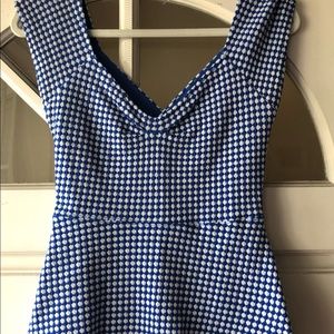 Anthropologie blue tank top